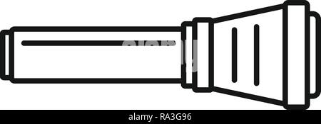 L'icône lampe de police. Lampe de police Contour icône vecteur pour la conception web isolé sur fond blanc Illustration de Vecteur
