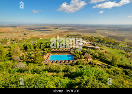 CARMONA ESPAGNE VUE À TRAVERS LES PLAINES À PARTIR DE L'HÔTEL Banque D'Images