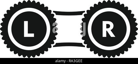 L'icône de cas de lentilles de contact. Simple illustration de cas de lentilles de contact pour l'icône vecteur web design isolé sur fond blanc Illustration de Vecteur