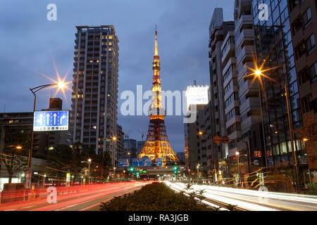 Vue de nuit de la ville de Tokyo, Japon Banque D'Images