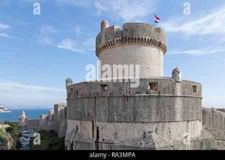 Minceta Fort, mur de la ville, vieille ville, Dubrovnik, Croatie Banque D'Images