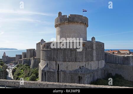 Minceta Fort, mur de la ville, vieille ville, Dubrovnik, Croatie Banque D'Images