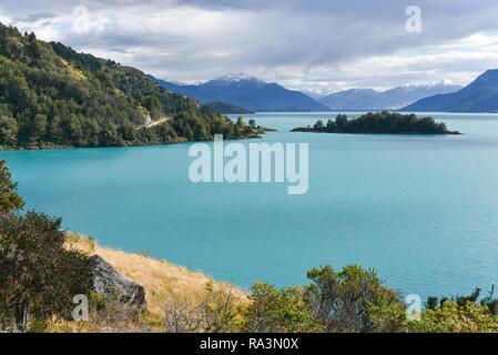 Lago General Carrera, Carretera Austral, Patagonie, Chili Banque D'Images