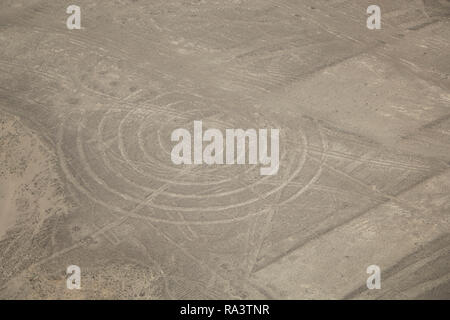 Désert de Nazca, au Pérou, les lignes de la forme d'une spirale de torsion Banque D'Images