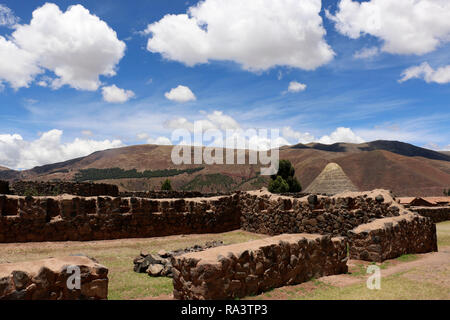 Le Temple de Wiracocha à Raqchi, Pérou Banque D'Images
