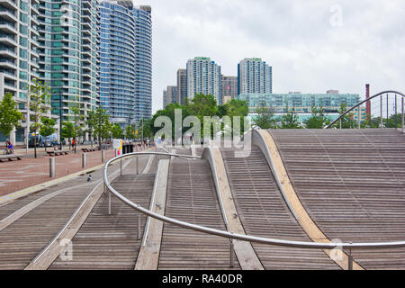 Quai Simcoe, Queens Quay, Toronto, Ontario, Canada Banque D'Images