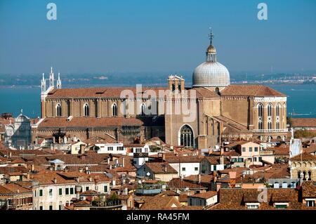 Church Basilica dei Santi Giovanni e Paolo, Venise, Vénétie, Lombardie, Iatlia Banque D'Images
