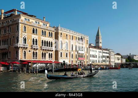 Canal Grande avec l'hôtel Bauer Palazzo, Venise, Vénétie, Italie Banque D'Images