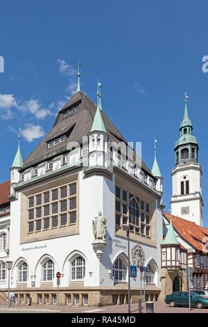 Musée par démenagement et St. Mary&# 39;s'Église, Celle, Basse-Saxe, Allemagne Banque D'Images