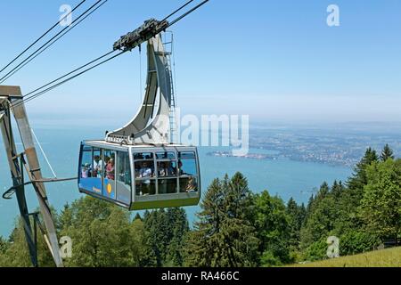 Sur le mont Pfänder Pfänderbahn, le lac de Constance de Bregenz, Vorarlberg, Autriche Banque D'Images