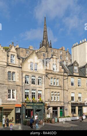 Vieilles maisons à pignons, Grassmarket, Édimbourg, Écosse, Grande-Bretagne Banque D'Images