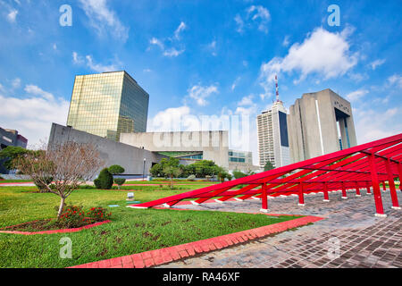 Monterrey Macroplaza, vue dans le centre historique de la ville Banque D'Images