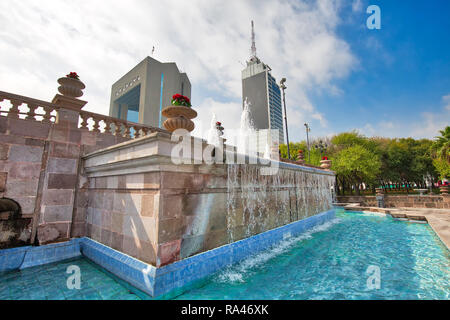 Monterrey Macroplaza, vue dans le centre historique de la ville Banque D'Images