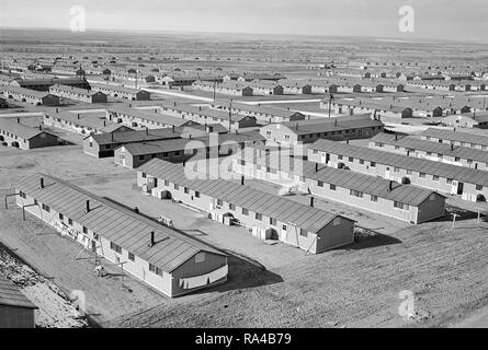 Grenade, Centre de réinstallation, Amache Colorado. Une vue sur le centre de Grenade à au nord-ouest de la tour de l'eau 11/30/1943 Banque D'Images