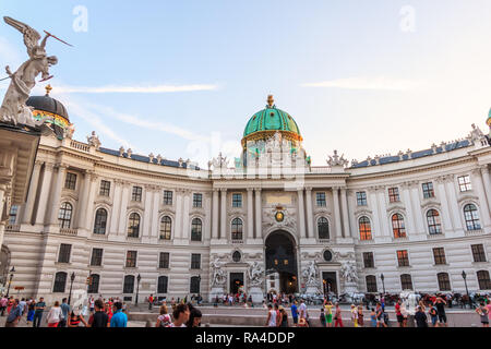 Vienne, Autriche - 19 août 2018 : le palais de la Hofburg, St Michaels Wi Banque D'Images