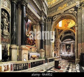 Wlochy - Ligurie - Gênes - kosciol (1981). Imienia Jezus - Chiesa del Gesù e dei Santi Ambrogio e Andrea przy Piazza Matteotti je place de Ferrari Italie - Ligurie - Gênes - l'église de Gesù Banque D'Images