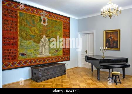 Czarnolas / Mazovie, Pologne - 2018/09/01 : Intérieur de manoir historique de Czarnolas hébergeant le musée de Jan Kochanowski - célèbre poète et écrivain de la renaissance polonaise Banque D'Images