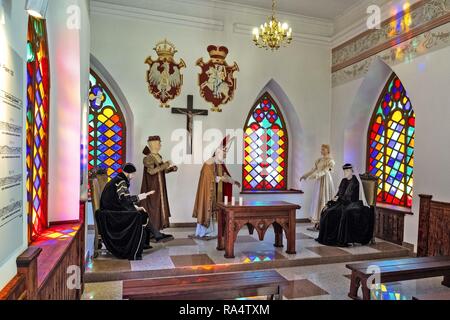 Czarnolas / Mazovie, Pologne - 2018/09/01 : chapelle néo-gothique de Czarnolas musée de Jan Kochanowski - célèbre poète et écrivain de la renaissance polonaise Banque D'Images