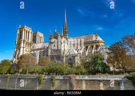 Notre-Dame de Paris, également connu sous le nom de la Cathédrale Notre Dame une cité médiévale cathédrale catholique sur l'Île de la Cité dans le quatrième arrondissement de Paris Banque D'Images