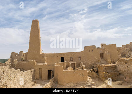 Mosquée à Aghurmi la vieille ville de l'oasis de Siwa en Egypte Banque D'Images