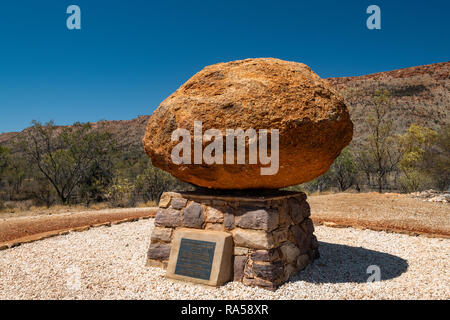 John Flynn Memorial à Alice Springs. Banque D'Images