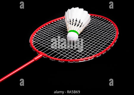 Raquettes de badminton avec volant Banque D'Images