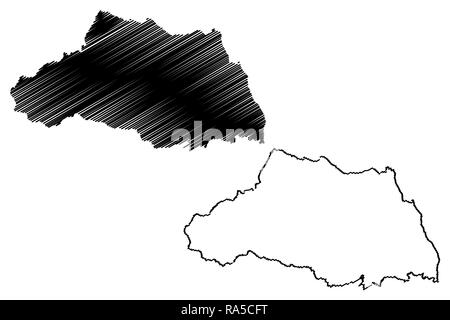 Préfecture de Saitama (divisions administratives du Japon, préfectures du Japon) map vector illustration, scribble sketch carte de Saitama Illustration de Vecteur