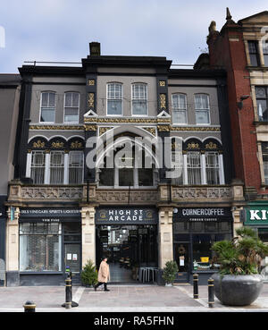 Entrée de High Street Arcade nombre de Cardiff 3761 Banque D'Images