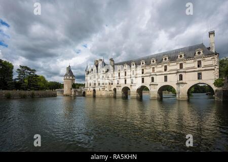 Château Chenonceau sur le Cher, le Château de Chenonceau, Chenonceaux, Département Indre-et-Loire, région Centre, France Banque D'Images