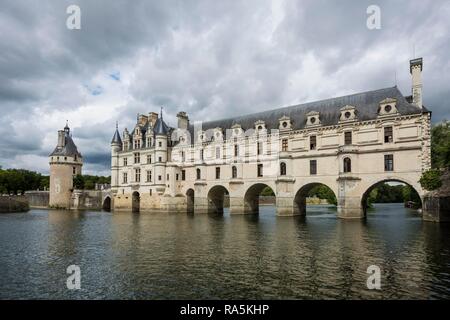 Château Chenonceau sur le Cher, le Château de Chenonceau, Chenonceaux, Département Indre-et-Loire, région Centre, France Banque D'Images