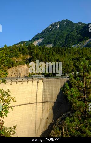 Barrage de Vajont de la Piave, près de Longarone, Veneto, Italie Banque D'Images