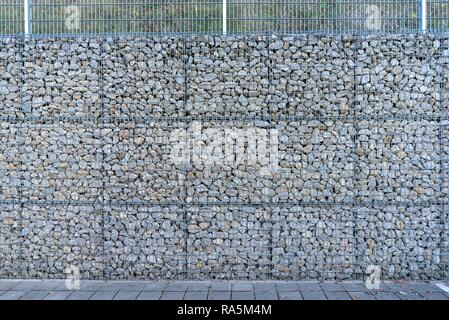 Mur de gabions, Bavière, Allemagne Banque D'Images