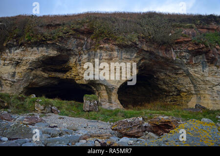 King's Cave promenade pittoresque Isle of Arran Banque D'Images