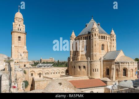 Abbaye Dormitio, Église Byzantine, le Mont Sion, Jérusalem, Israël Banque D'Images