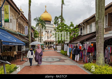 Quartier Turc avec Masjid Sultan Mosque - Singapour Banque D'Images