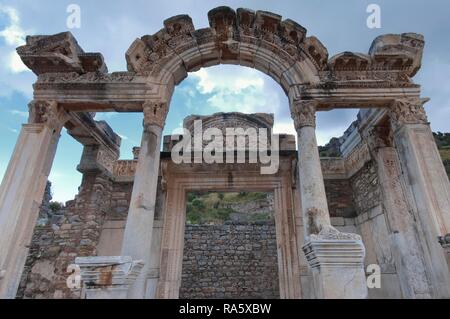 Temple d'Hadrien, Ephèse, Izmir, Turquie Province Banque D'Images