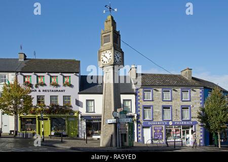 Tour de l'horloge, Westport, Comté de Mayo, Irlande, Europe, PublicGround Banque D'Images