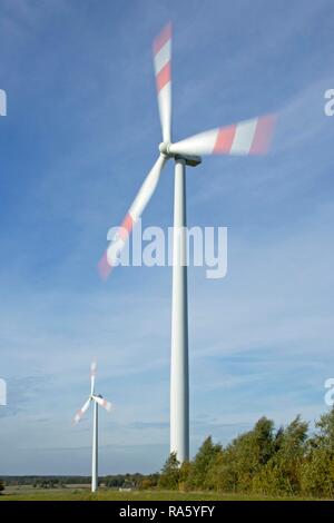 Usine éolienne près de Suelbeck, Basse-Saxe Banque D'Images