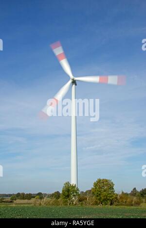 Usine éolienne près de Suelbeck, Basse-Saxe Banque D'Images