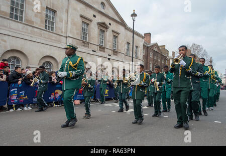 London 2019 New Years Day Parade le 1er janvier, de Piccadilly à Whitehall dans le centre de Londres, au Royaume-Uni. Credit : Malcolm Park/Alamy. Banque D'Images