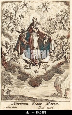 Jacques Callot, français (1592-1635), les attributs de la Vierge, en 1630 ou après, l'attaque. Repensé par Gibon. Classic repensé Banque D'Images