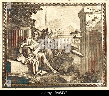 Jean Lepautre, français (1618-1682), Amphion, publié en 1676, la gravure sur bois sur papier. Repensé Banque D'Images