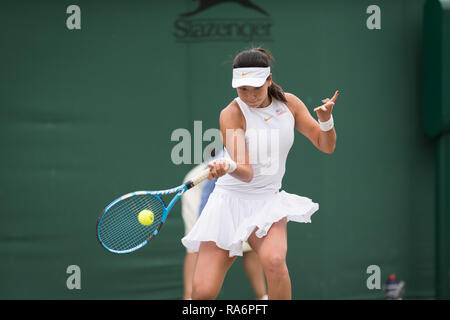 10 juillet 2018. Les Championnats de tennis de Wimbledon 2018 tenue à l'All England Lawn Tennis et croquet Club, Londres, Angleterre, Royaume-Uni. Des filles célibataires - Banque D'Images