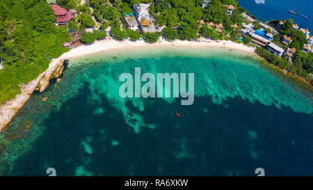 Plage sur Sai Daeng Bay, Koh Tao Island, Thaïlande Banque D'Images