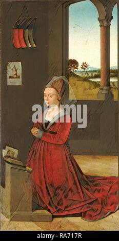 Petrus Christus, Portrait d'une femme active, Russisch, donateurs 1444-1475-1476, ch. 1455, huile sur panneau. Repensé Banque D'Images