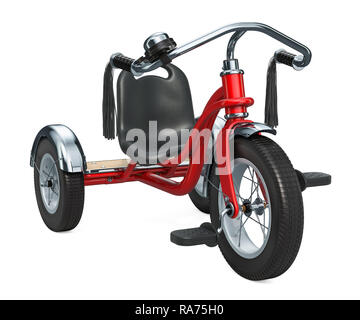 Tricycle pour enfants, rendu 3D isolé sur fond blanc Banque D'Images