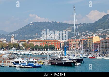 Port, Nice, Alpes-Maritimes, Provence-Alpes-Côte d'Azur, France Banque D'Images