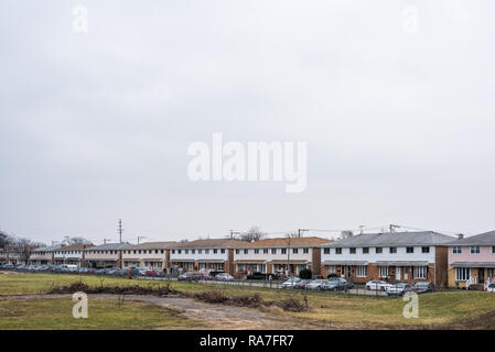 Rowhouses de banlieue Banque D'Images