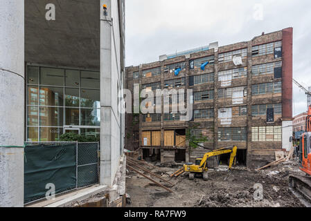 Construction d'une tour d'habitation Banque D'Images