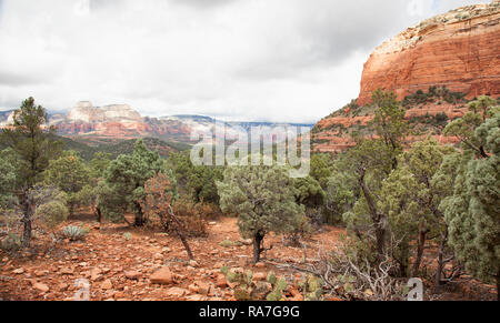 Vue du sentier qui à Devils Bridge à Sedona Arizona USA Banque D'Images